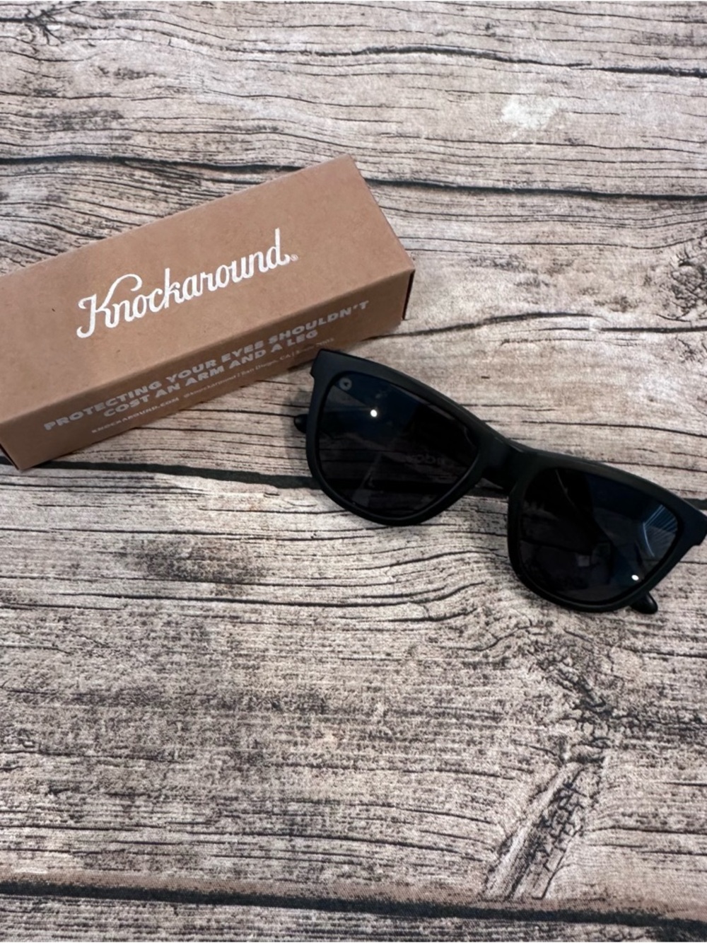 Knockaround Classic Premium Black on Black Sunglasses Set of 2, One New in Box.